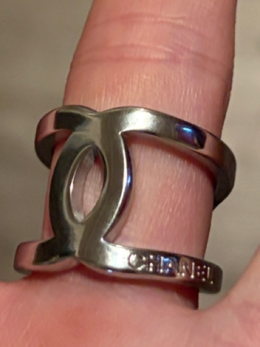 🔗 (SIZE 6.5) CC open metal cuff RING 💅 - Picture 7 of 16
